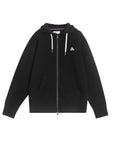 Pique Zip Front Hoodie