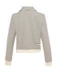 Adeline Button-less Placket Striped Sweater