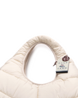 Half Moon Crescent Quilted Oversize Bag in Winter White