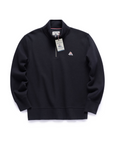 Pique Quarter Zip Set In Dark Navy