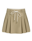 Soda Pop Pleated Drawstring Mini Skirt