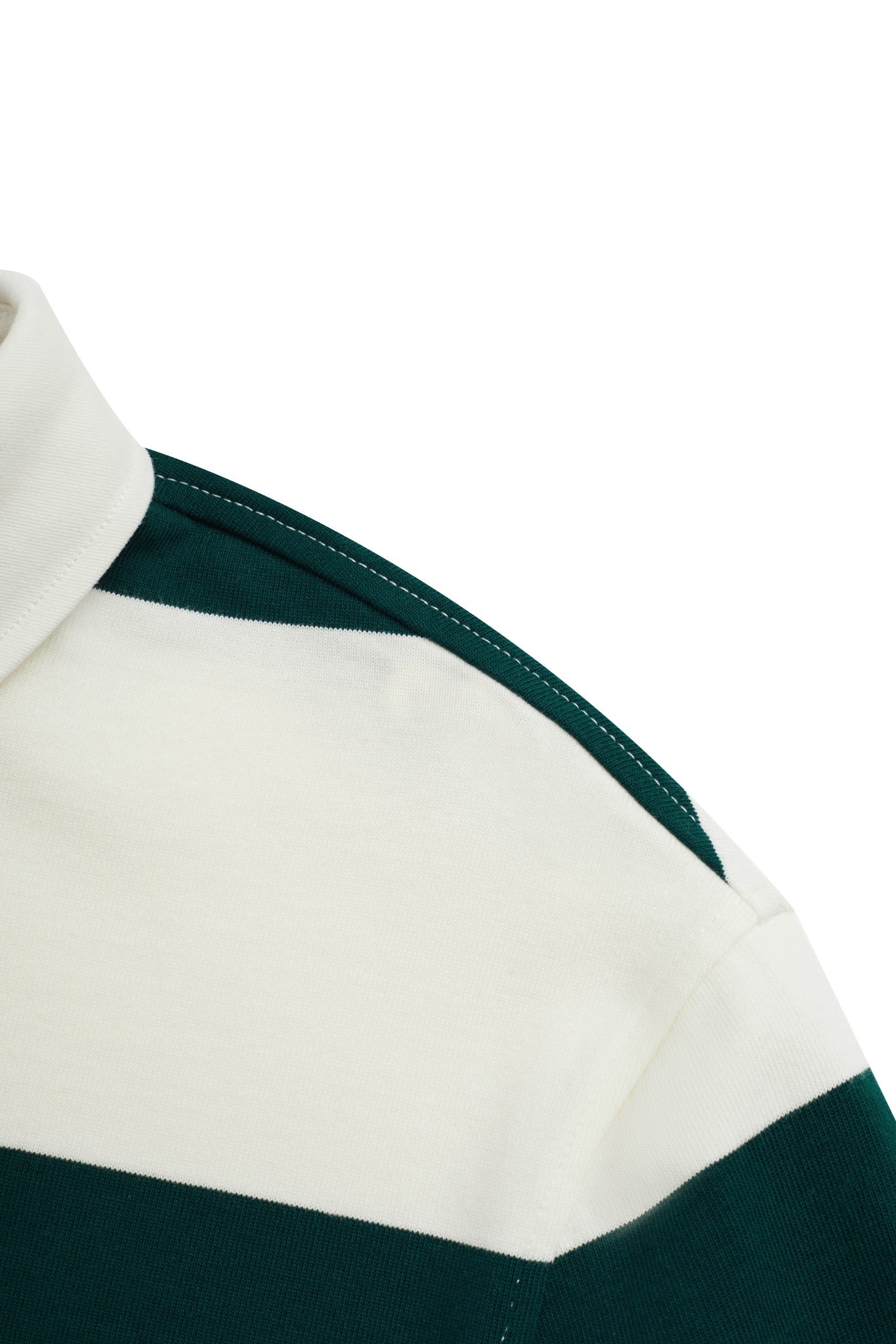 Galtsand Rugger Wide Stripe Rugby Polo in Pine Green