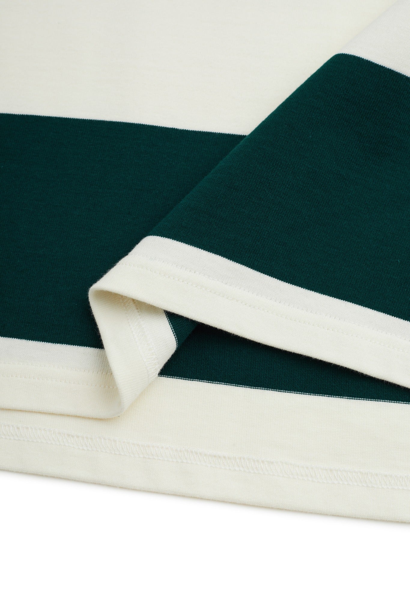 Galtsand Rugger Wide Stripe Rugby Polo in Pine Green