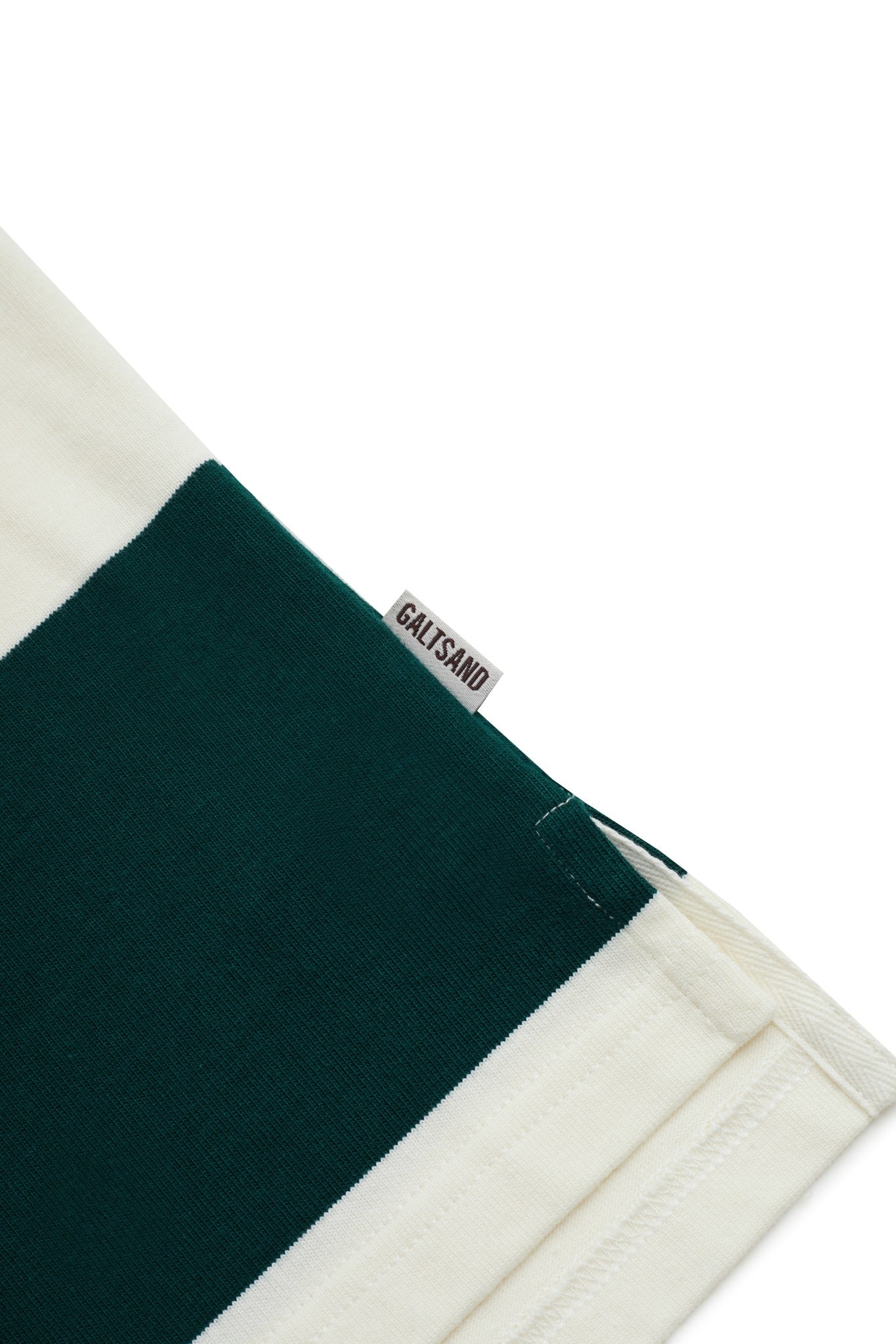 Galtsand Rugger Wide Stripe Rugby Polo in Pine Green