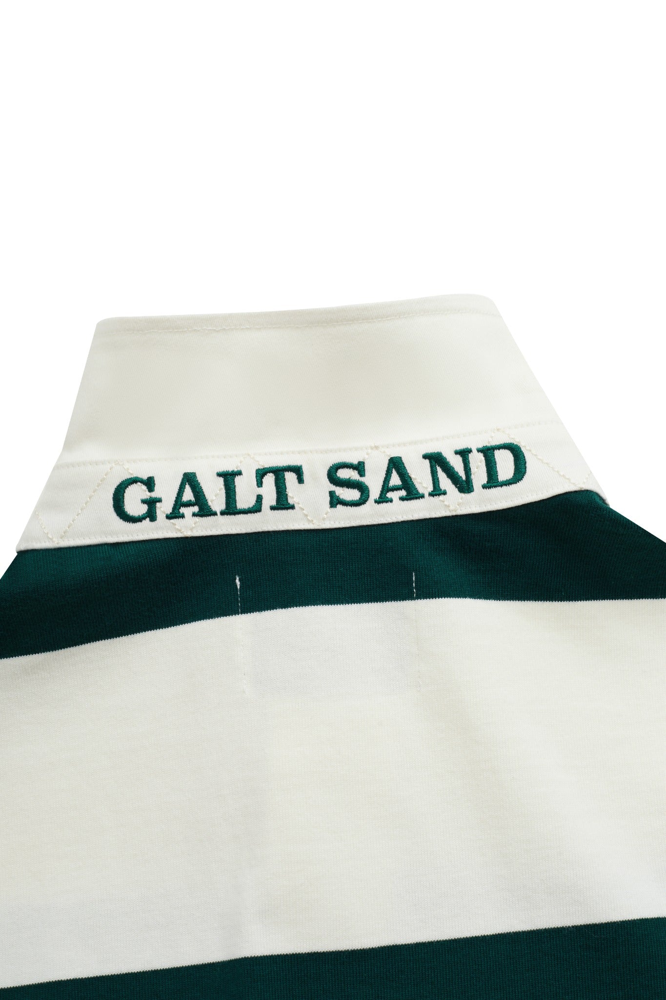 Galtsand Rugger Wide Stripe Rugby Polo in Pine Green