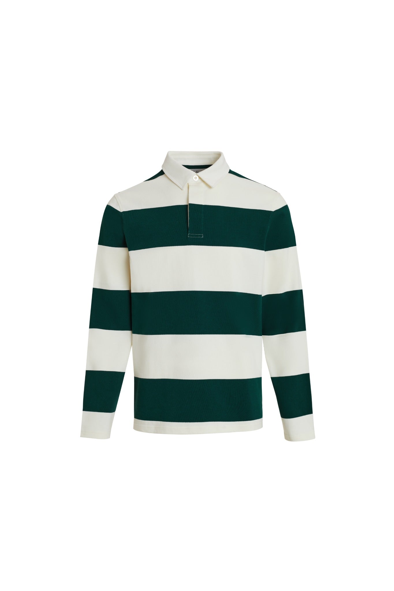 Galtsand Rugger Wide Stripe Rugby Polo in Pine Green