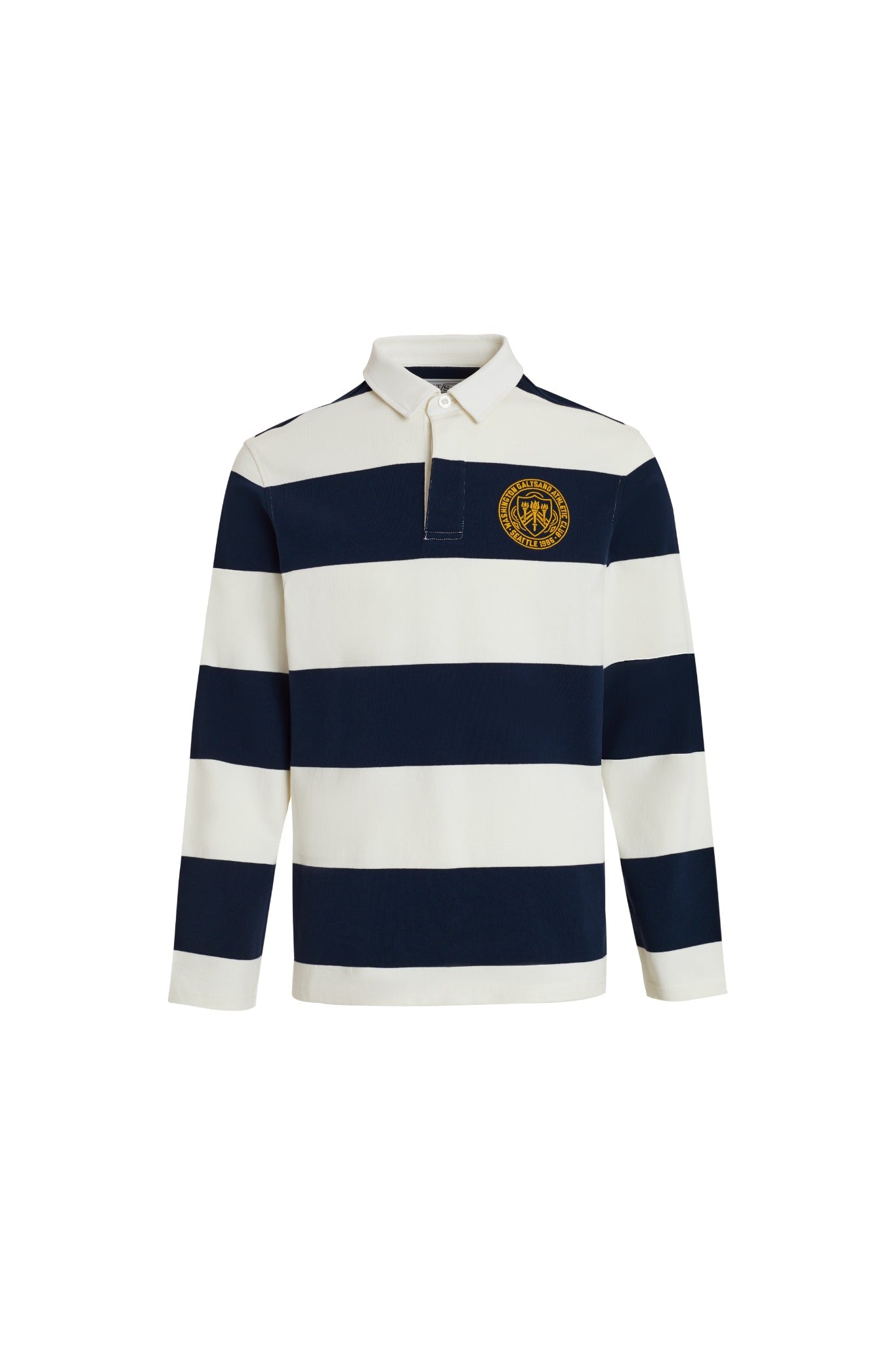 Galtsand Rugger Wide Stripe Rugby Polo in Navy