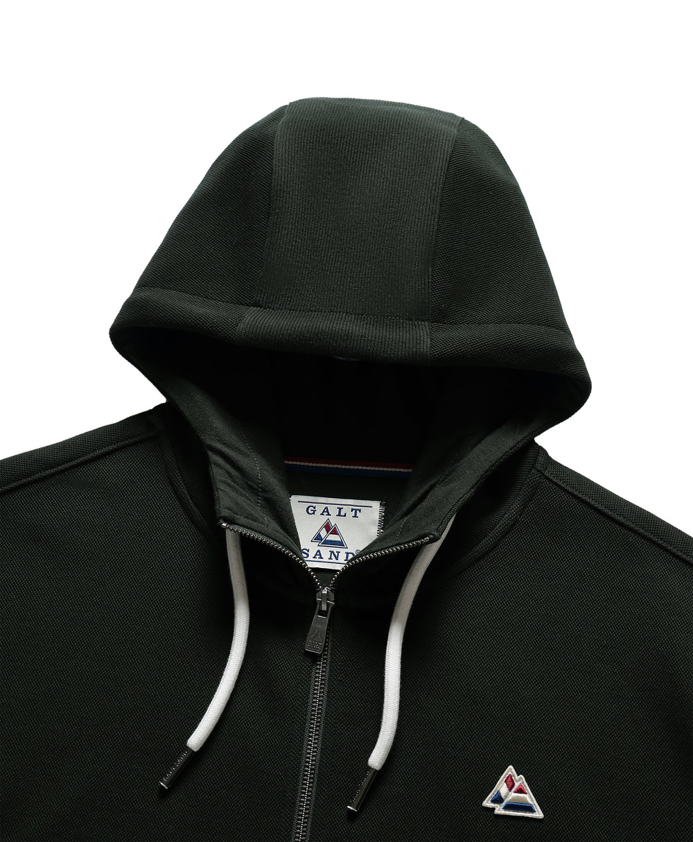 
                      
                        Pique Zip Front Hoodie
                      
                    