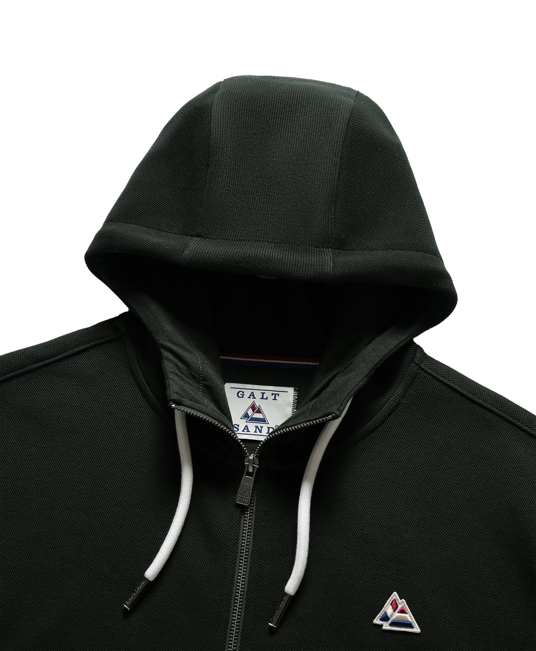 Galtsand Pique Zip Front Hoodie