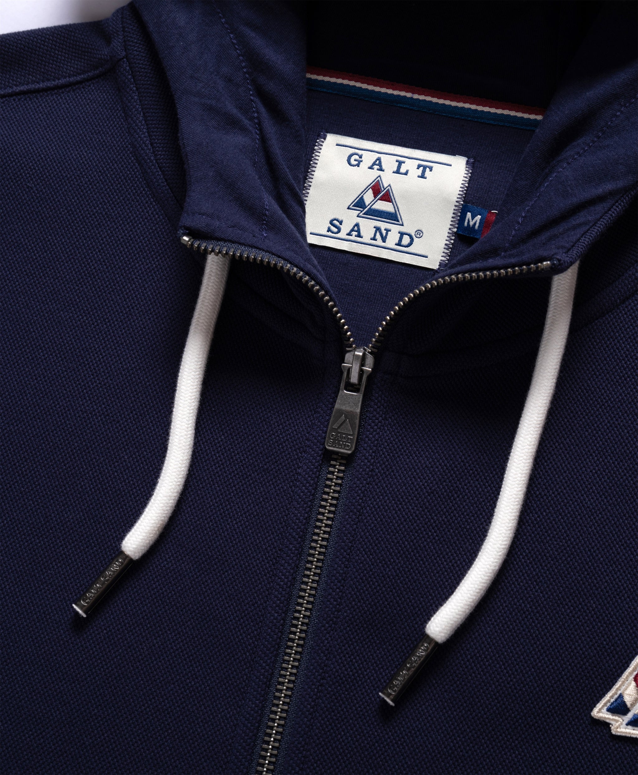 Galtsand Pique Zip Front Hoodie