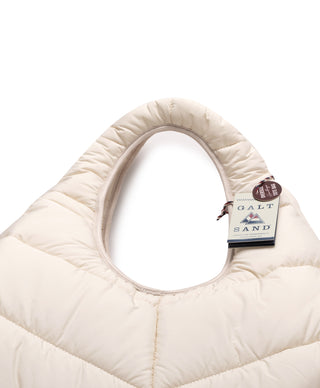 Half Moon Quilted Oversize Bag in Winter White