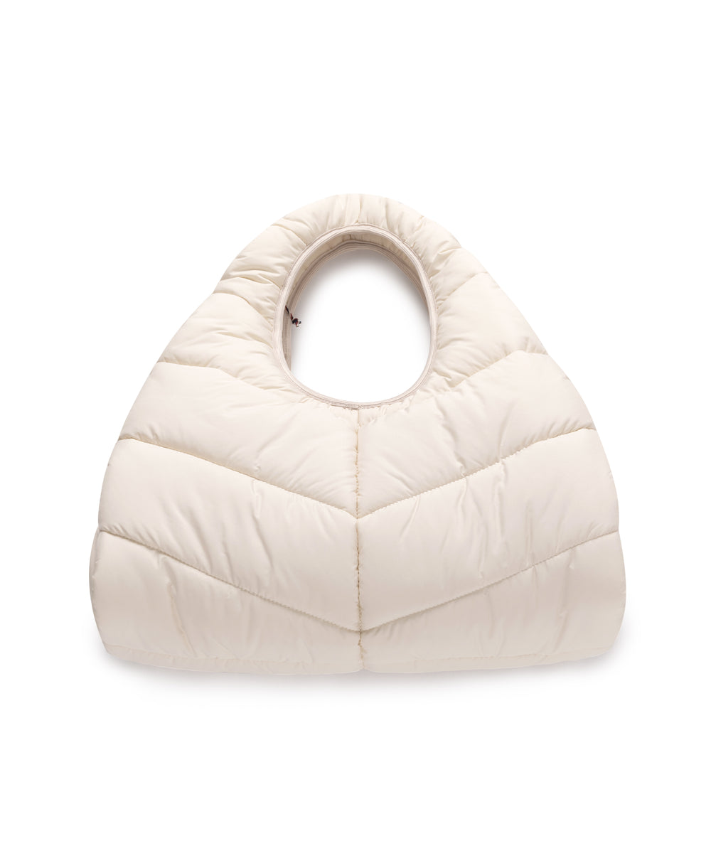 
                      
                        Half Moon Quilted Oversize Bag in Winter White
                      
                    