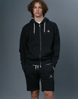 Pique Zip Front Hoodie