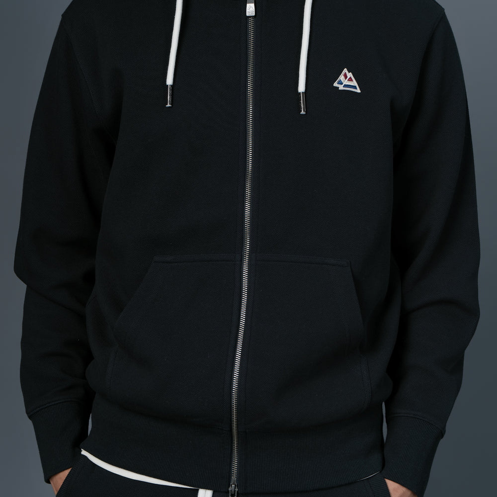 
                      
                        Pique Zip Front Hoodie
                      
                    