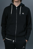 Pique Zip Front Hoodie