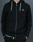 Pique Zip Front Hoodie