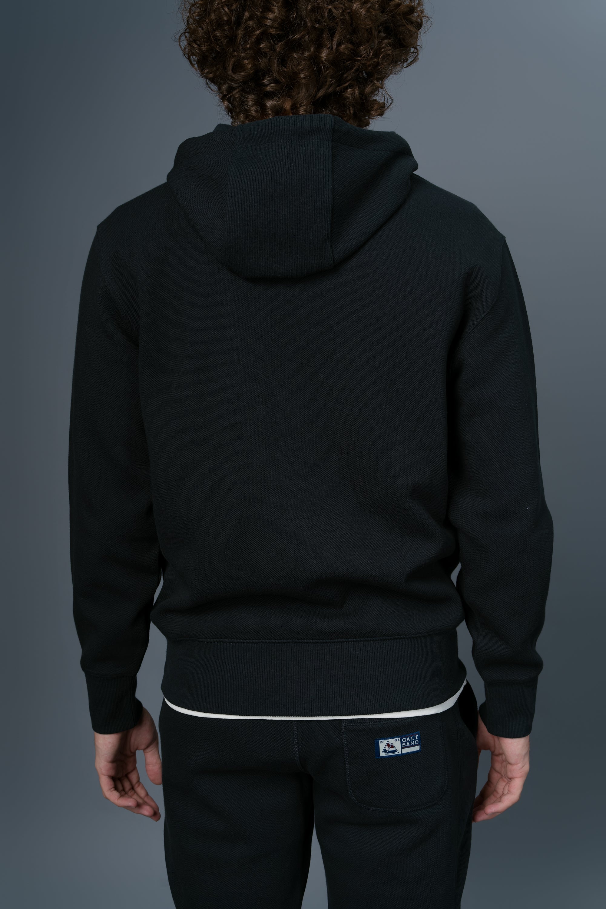 Galtsand Pique Zip Front Hoodie