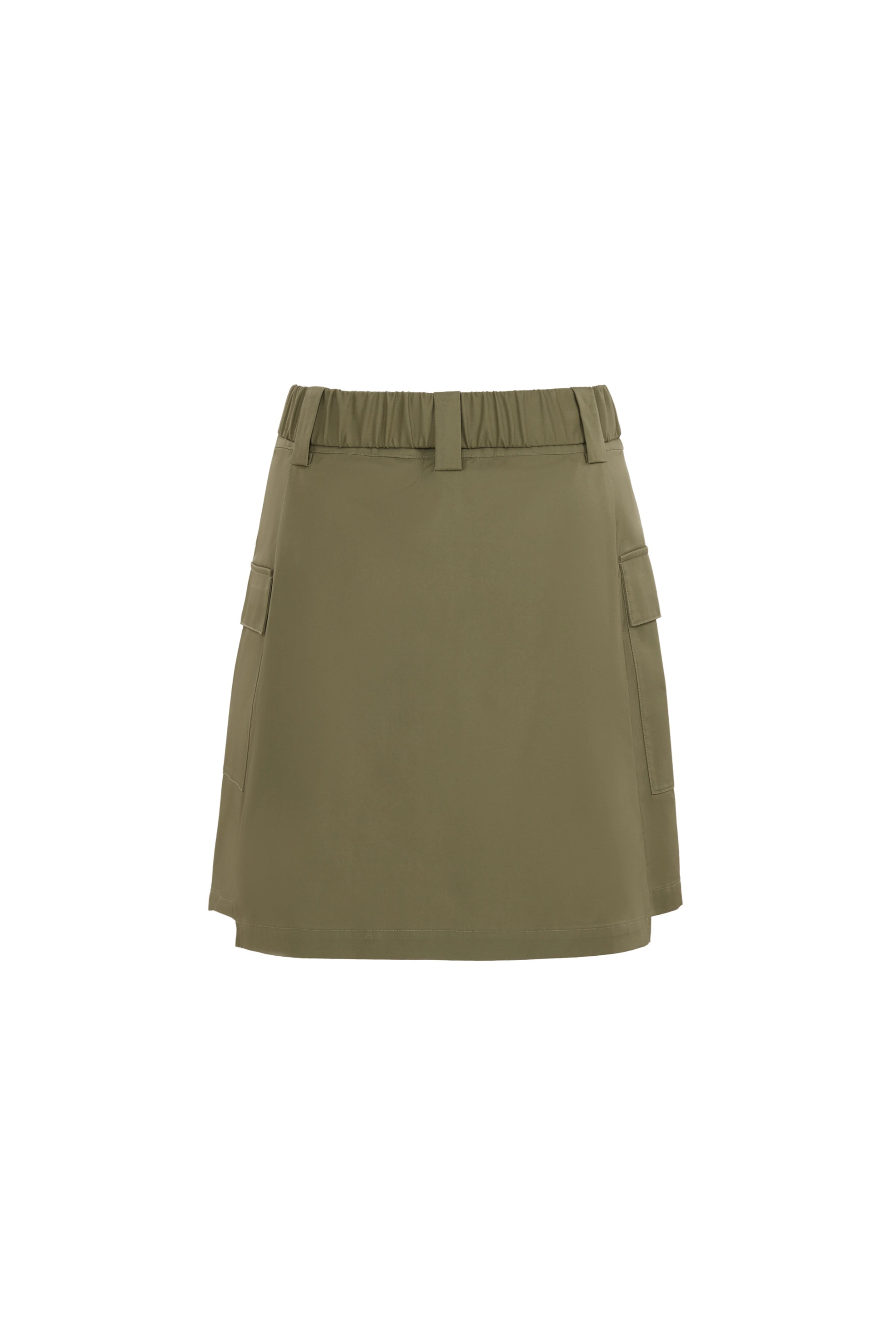 Savannah Chino Khaki Asymmetric Skirt