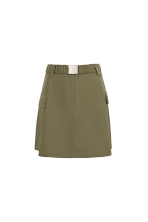 Savannah Chino Khaki Asymmetric Skirt