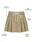 Soda Pop Pleated Drawstring Mini Skirt