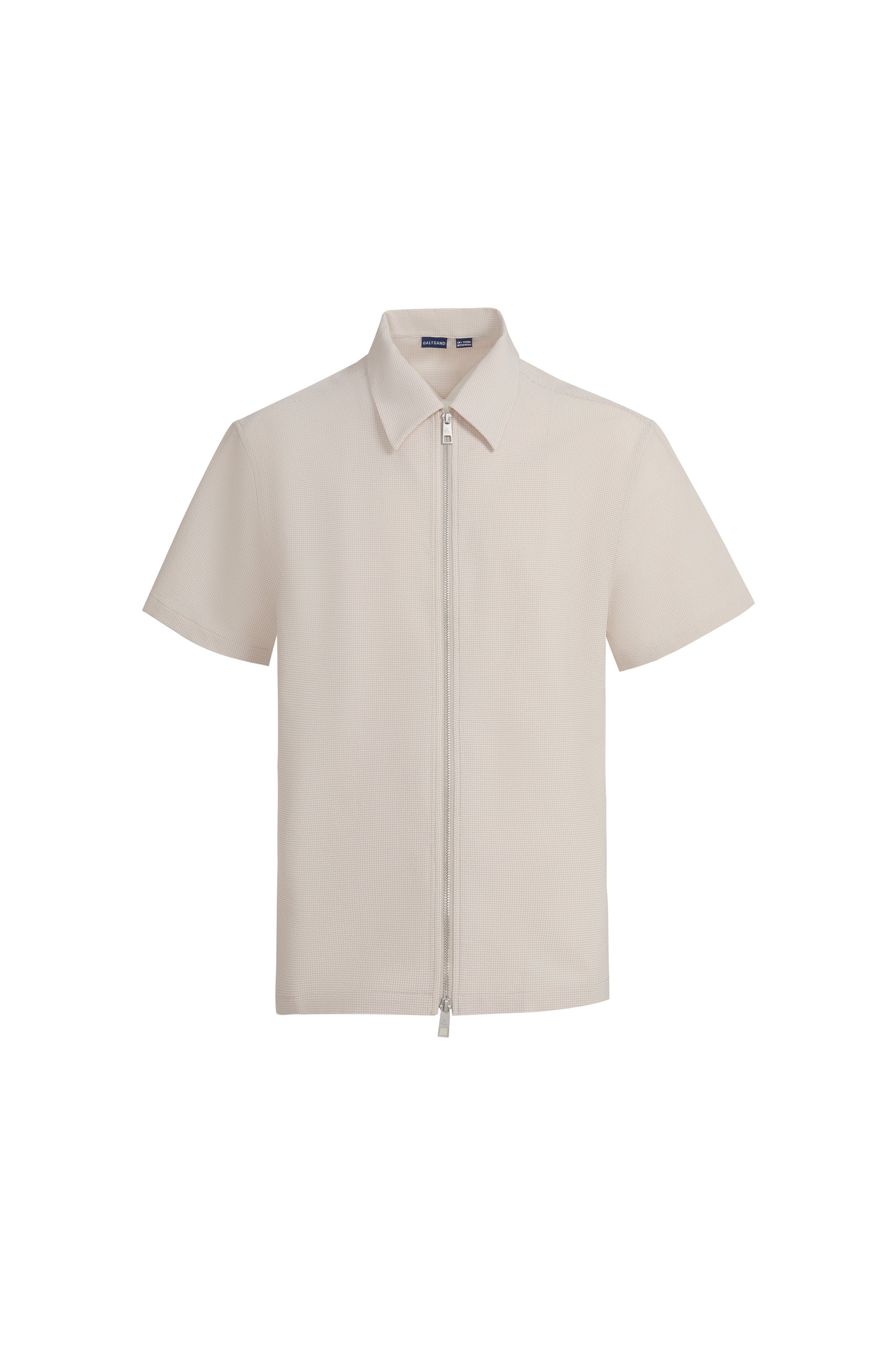 Chemise zippée en seersucker