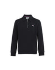 French Terry Shirt Collar Quarter Zip