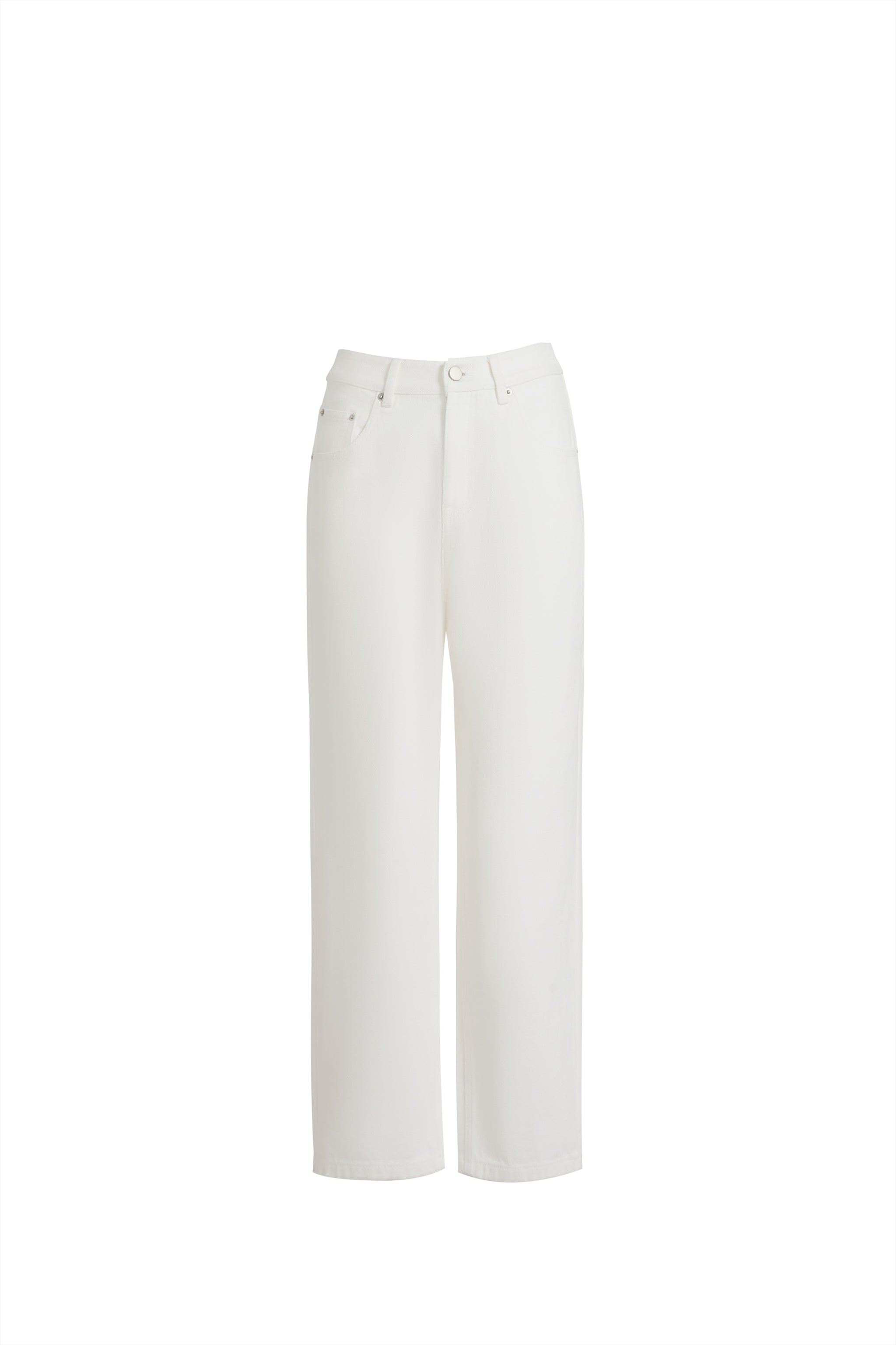 Jeans Blanc Neige Longueur Courte