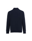 French Terry Shirt Collar Quarter Zip