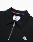 French Terry Shirt Collar Quarter Zip