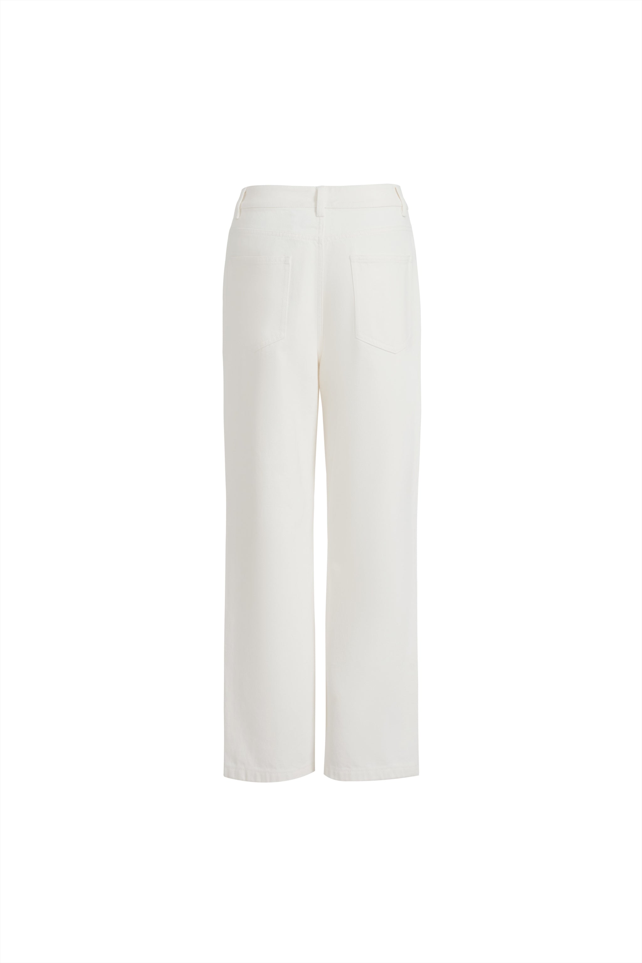 Jeans Blanc Neige Longueur Courte