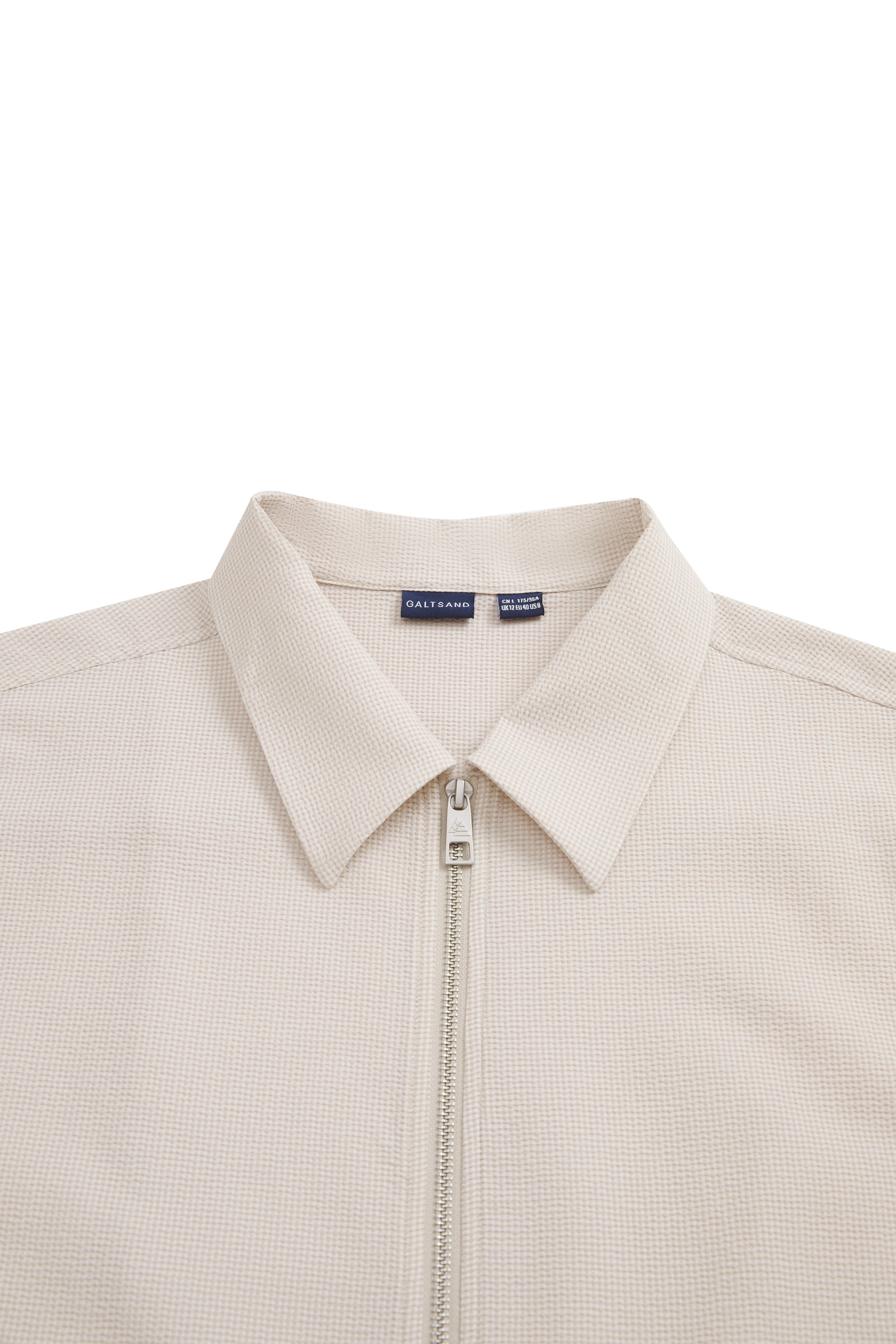 Chemise zippée en seersucker