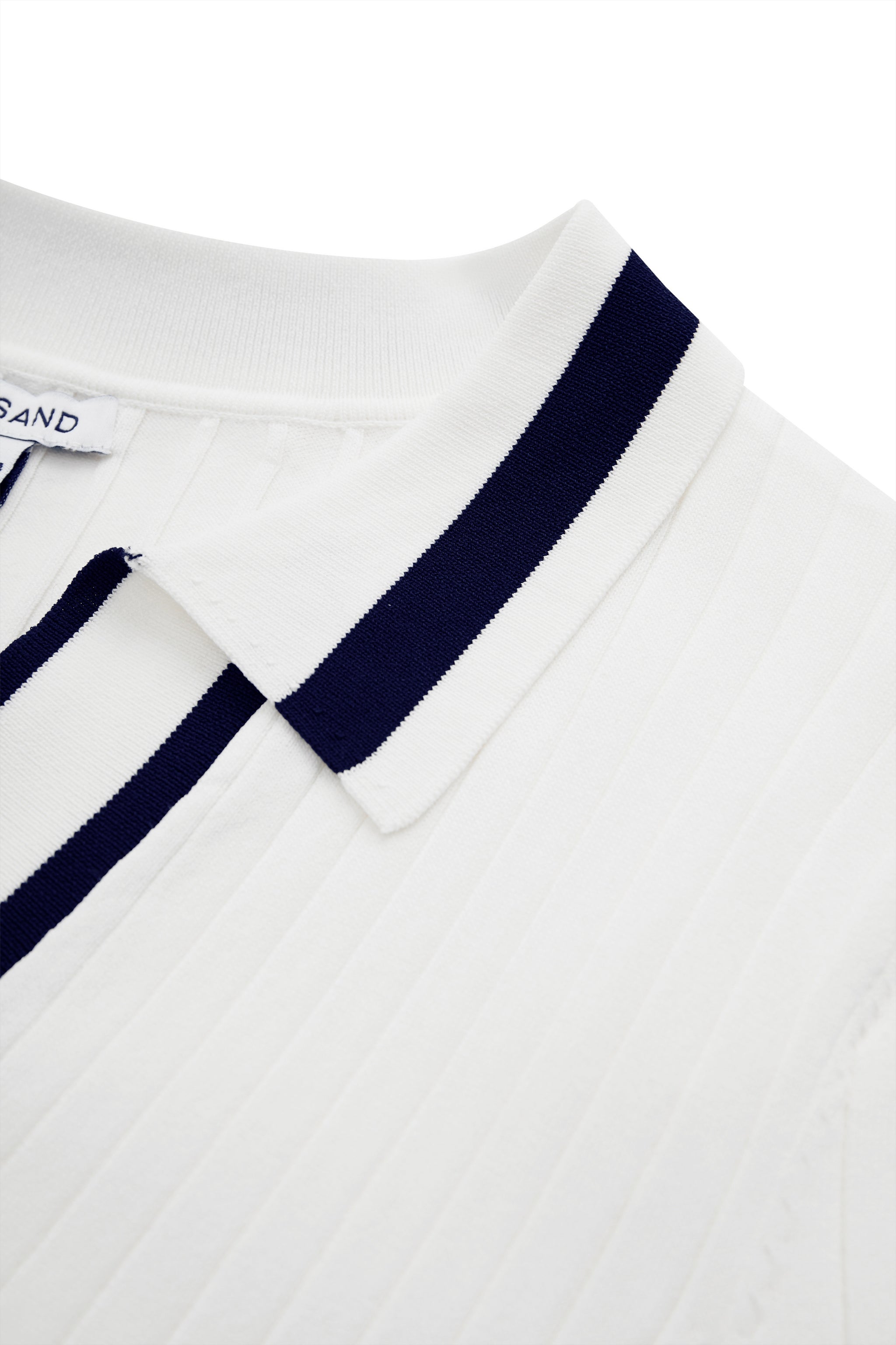Galtsand White Knit Polo
