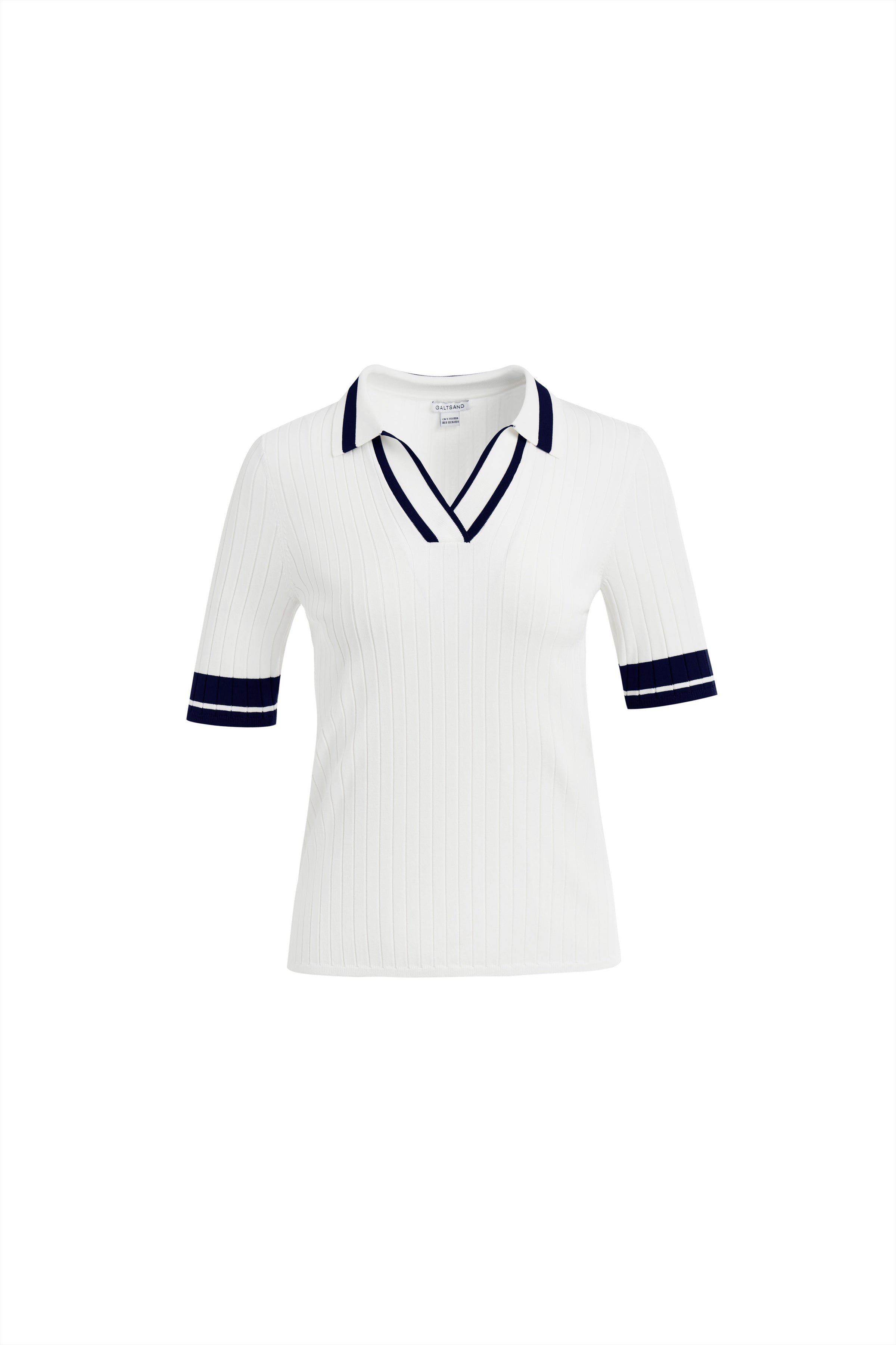 Galtsand White Knit Polo
