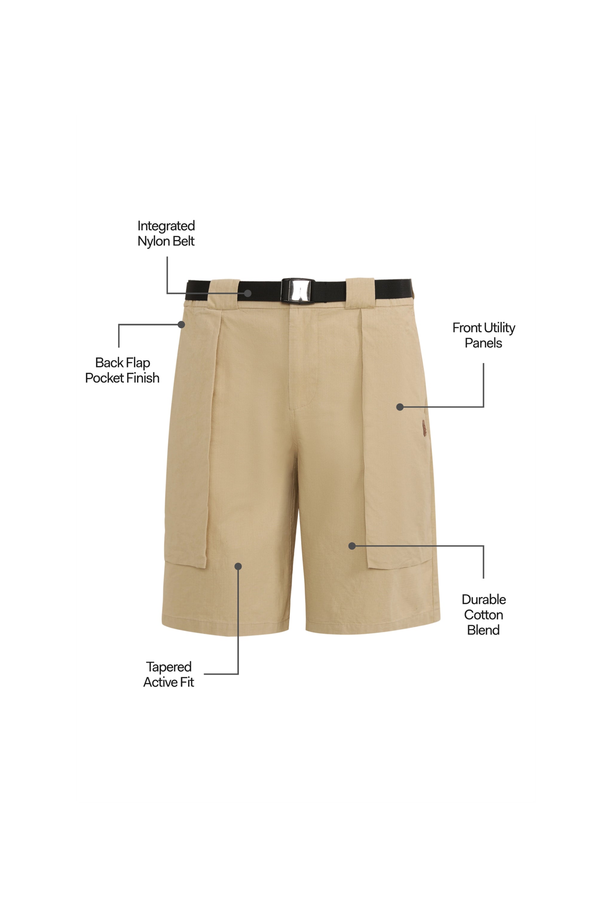 Galtsand Serengheti Buckle Belt Hiking Short