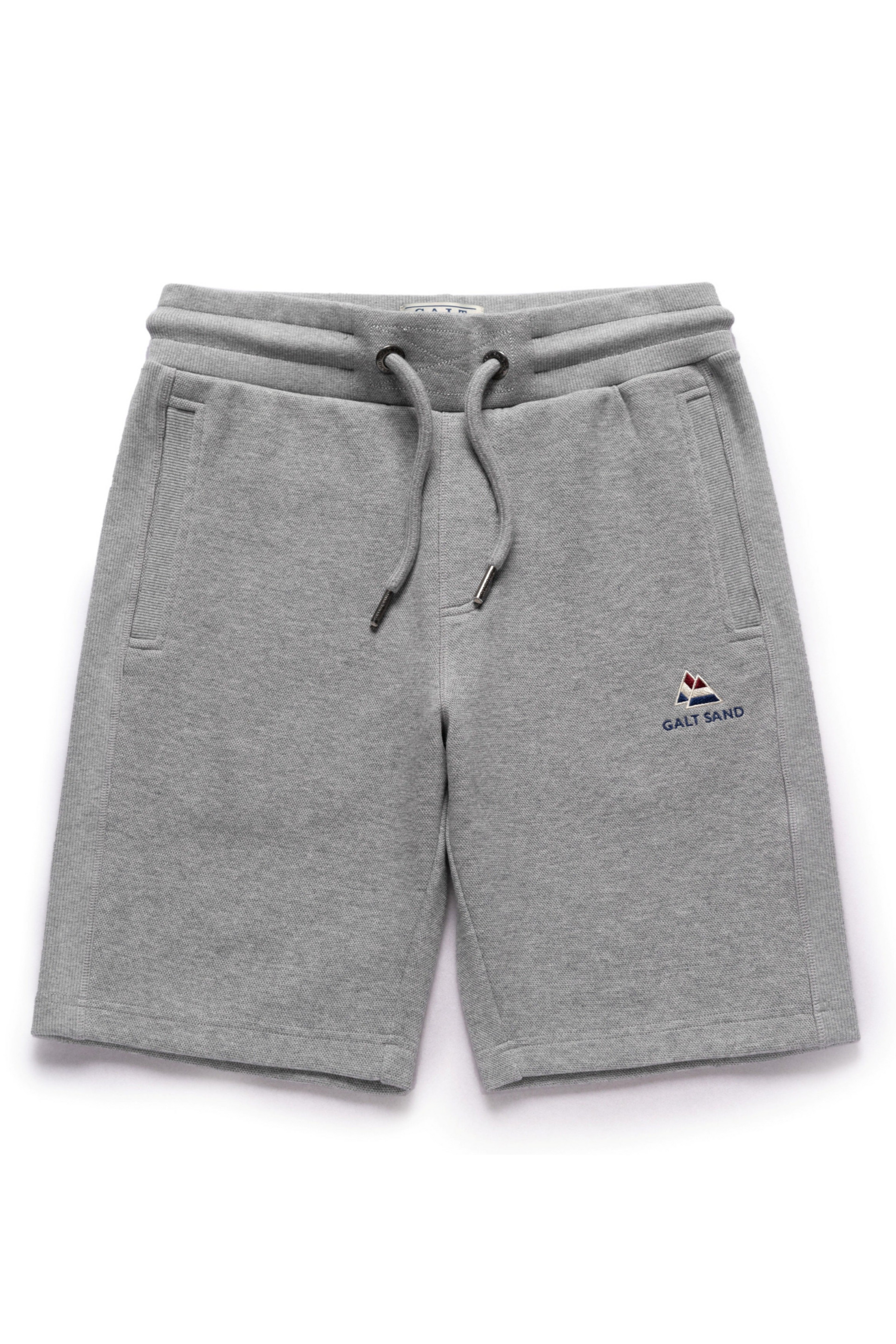 Galtsand Pique Short Set in Silver Melange