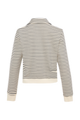 Adeline Button-less Placket Striped Sweater