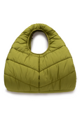 Half Moon Quilted Oversize Bag in Avocado
