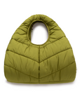 Half Moon Quilted Oversize Bag in Avocado