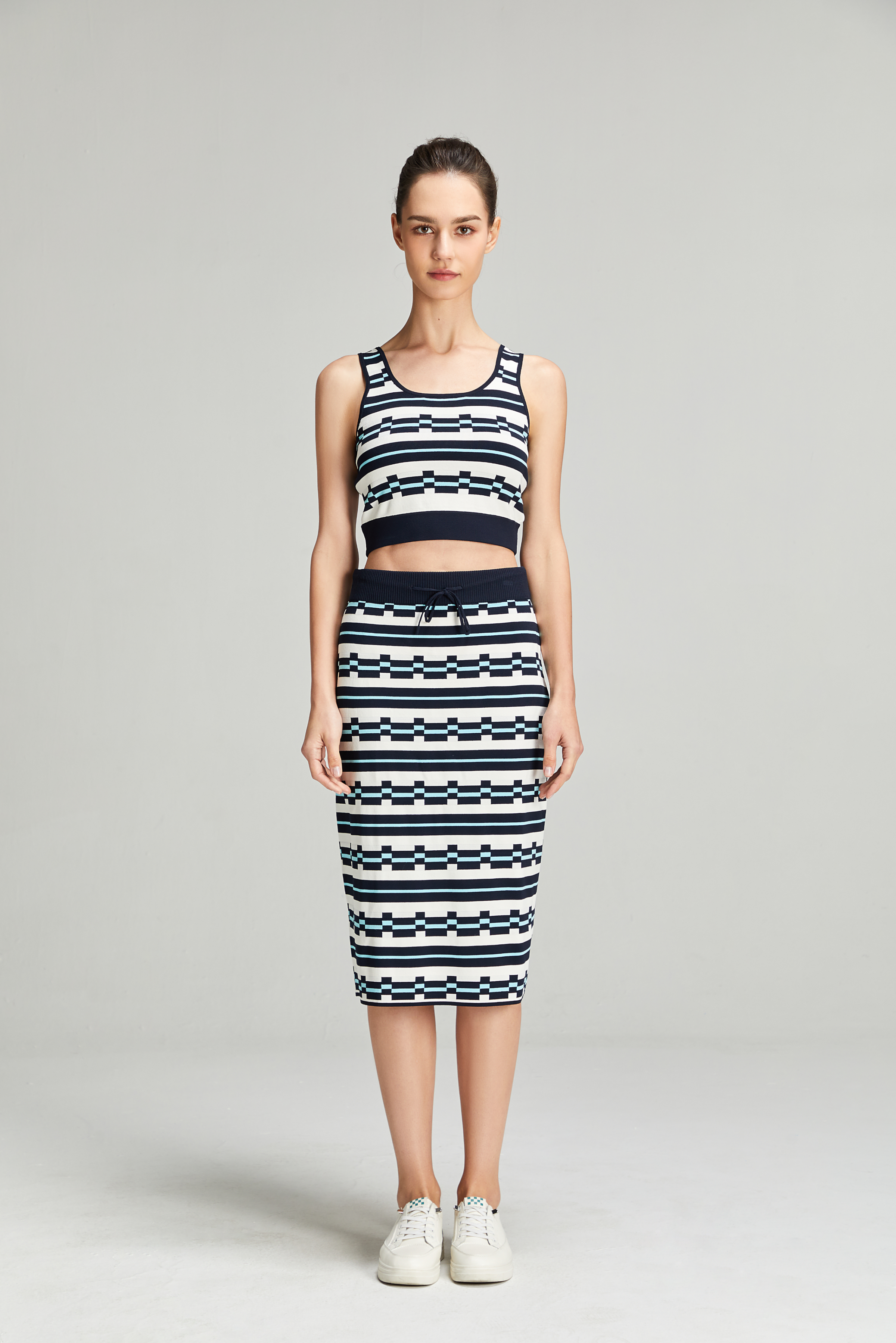 Galtsand Geometric Midi Skirt