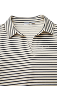 Adeline Button-less Placket Striped Sweater