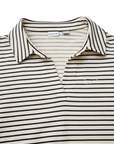 Adeline Button-less Placket Striped Sweater