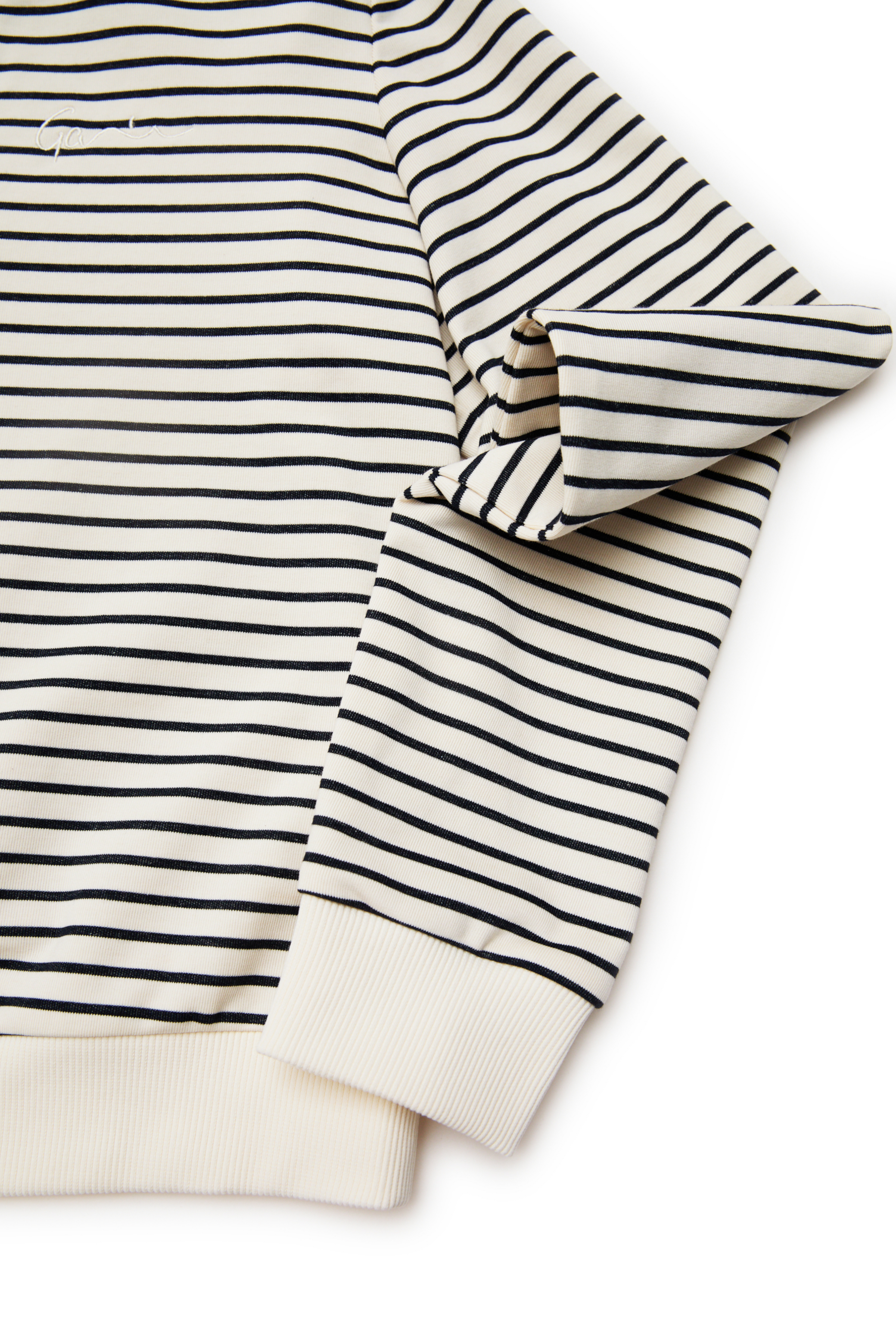 Adeline Button-less Placket Striped Sweater