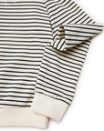 Adeline Button-less Placket Striped Sweater