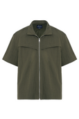 Treverse Nylon Zip Front Shirt