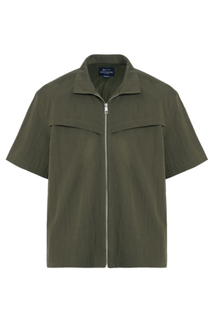 Treverse Nylon Zip Front Shirt