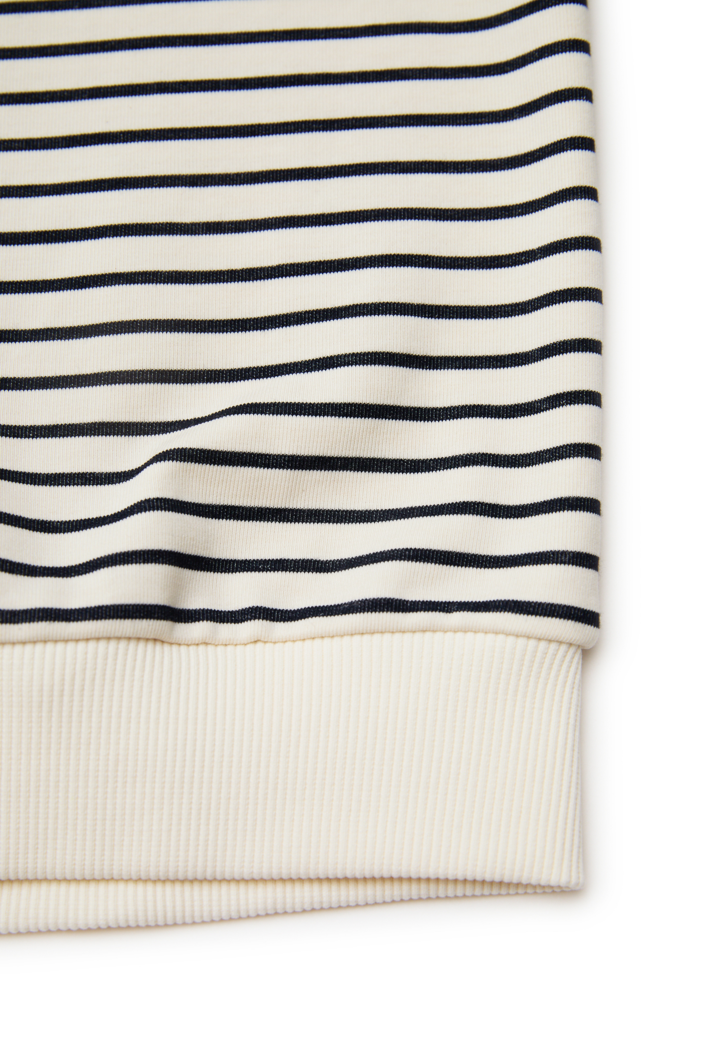 Adeline Button-less Placket Striped Sweater