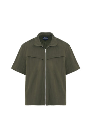 Treverse Nylon Zip Front Shirt