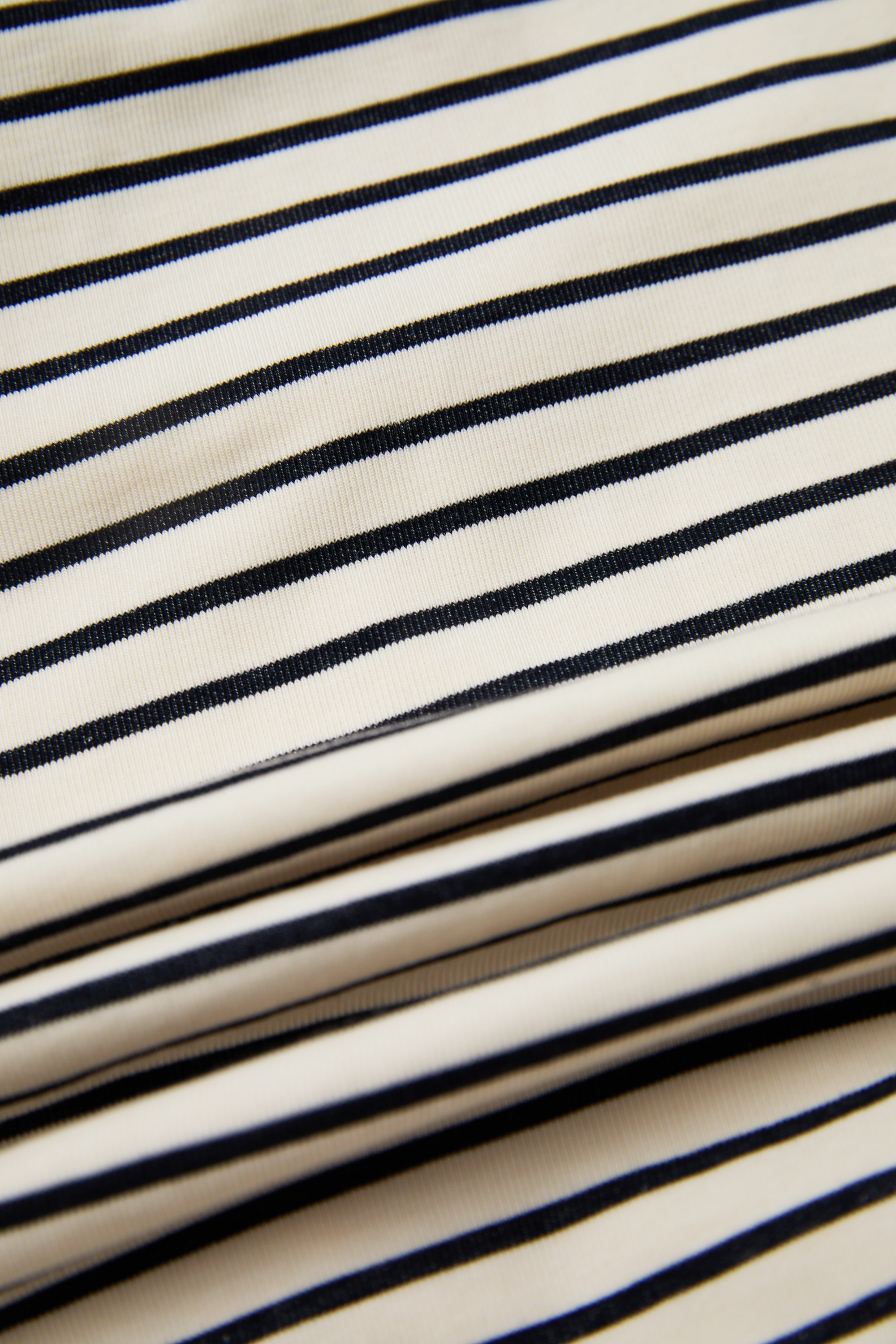 Adeline Button-less Placket Striped Sweater