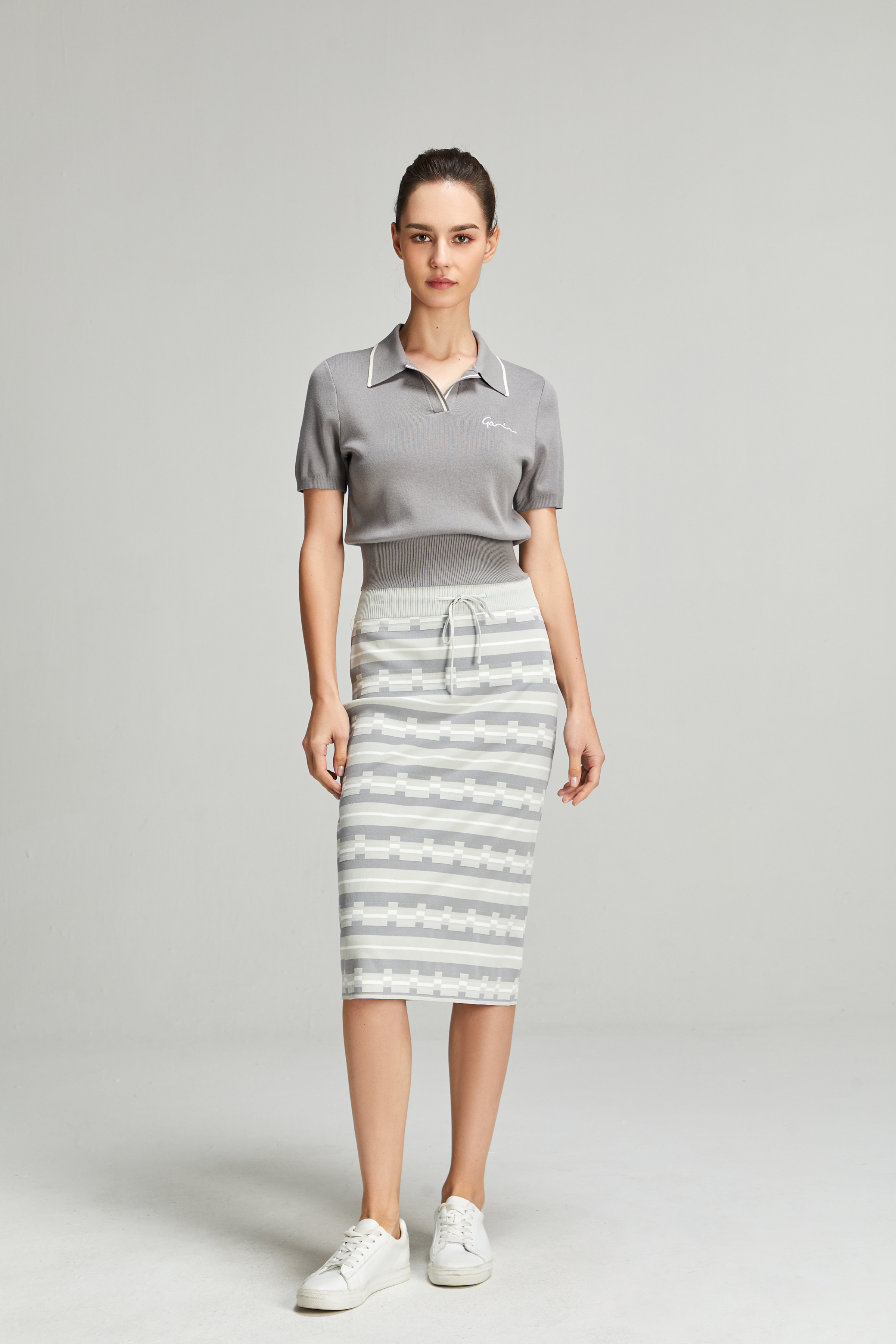 Galtsand Geometric Midi Skirt