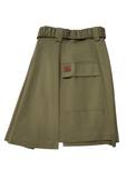Savannah Chino Khaki Asymmetric Skirt